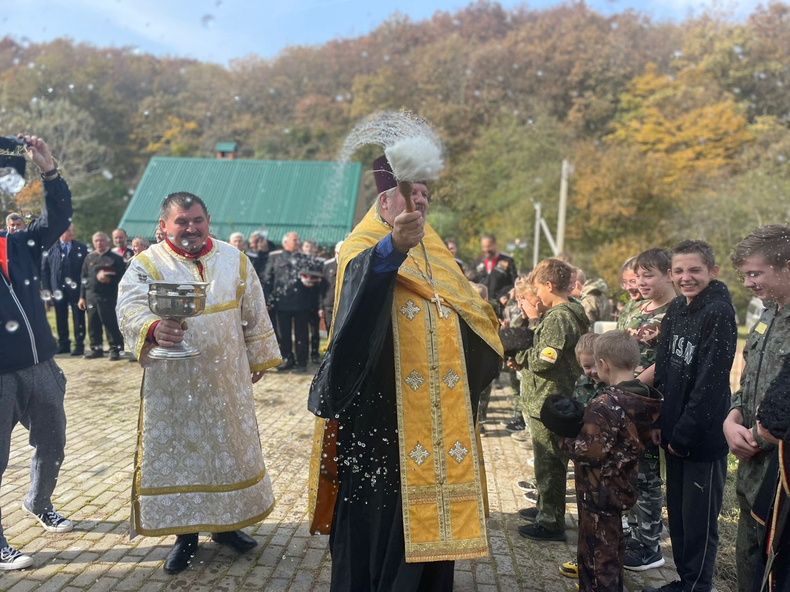 Молебен на территории часовни св.бл.кн. Александра Невского