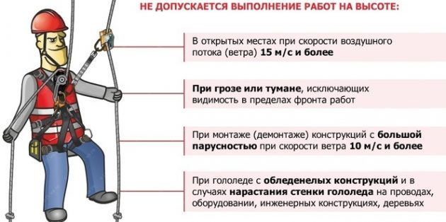 Правила охраны труда при работе на высоте