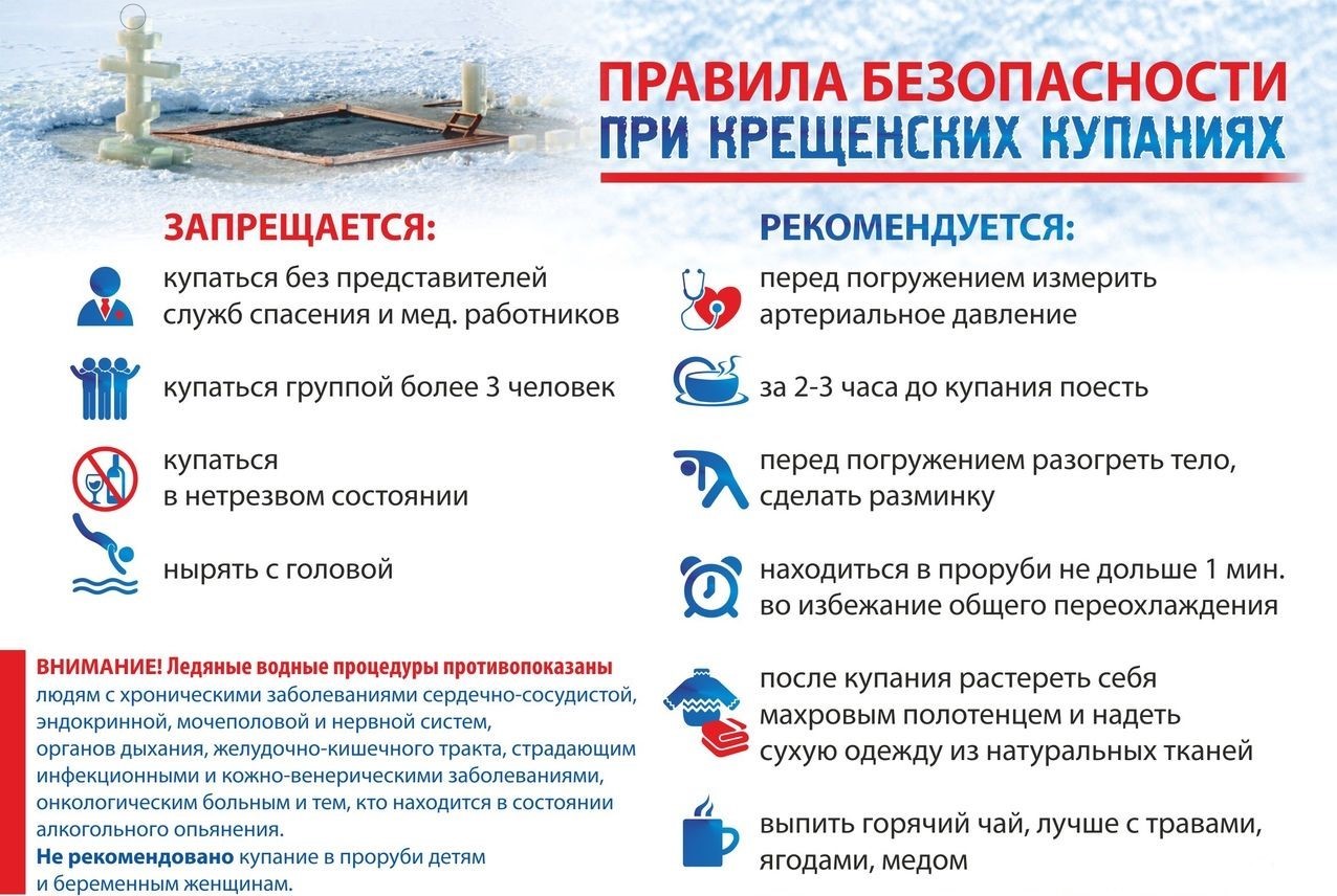 Правила безопасности при крещенских купаниях